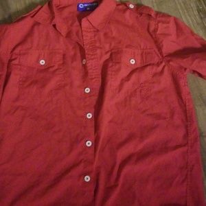 Red short sleeve shirt